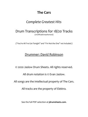 cover image of The Cars--Almost Complete Greatest Hits